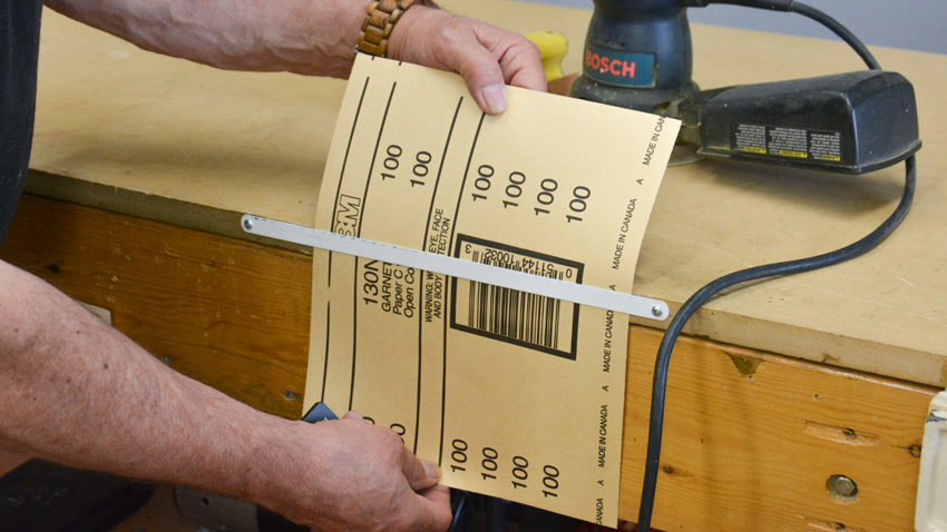 Bench-top Mounted Sandpaper Cutter