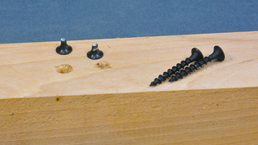 Broken off screw heads