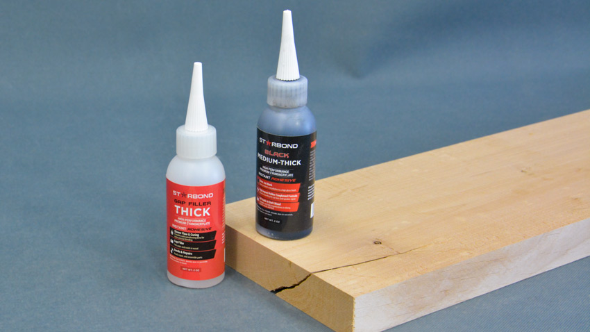 CA glue for wood cracks