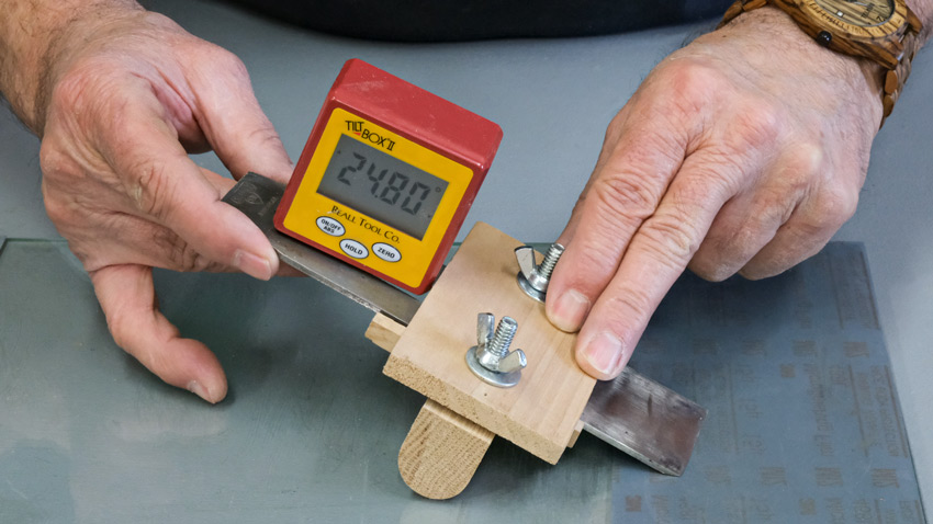 Angle Gauge for Sharpening Planes