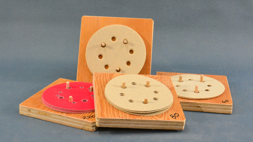 Sanding disc storage