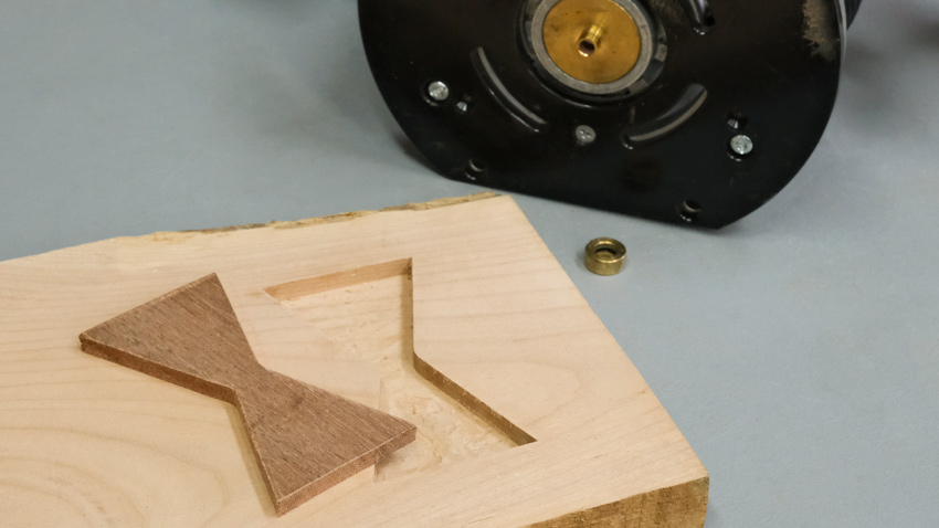 Fixing wood cracks with bow ties