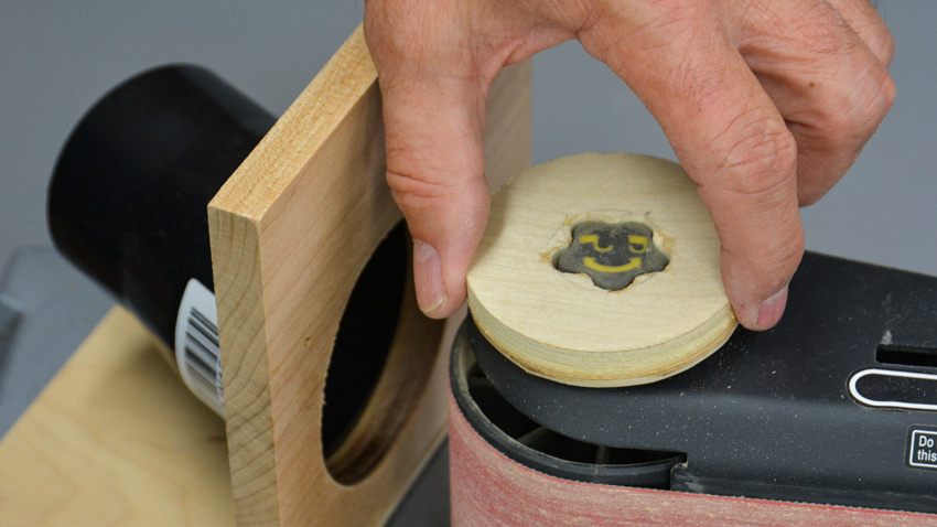 wooden knob extension for belt sander