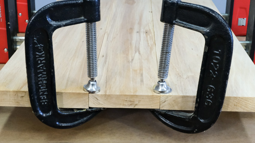 Aligning wood glue edges