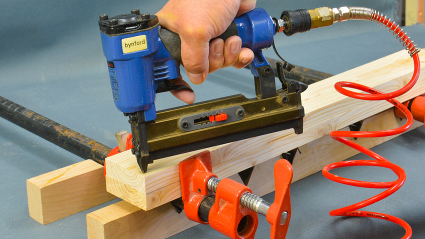 tack boards to keep them from slipping from glue