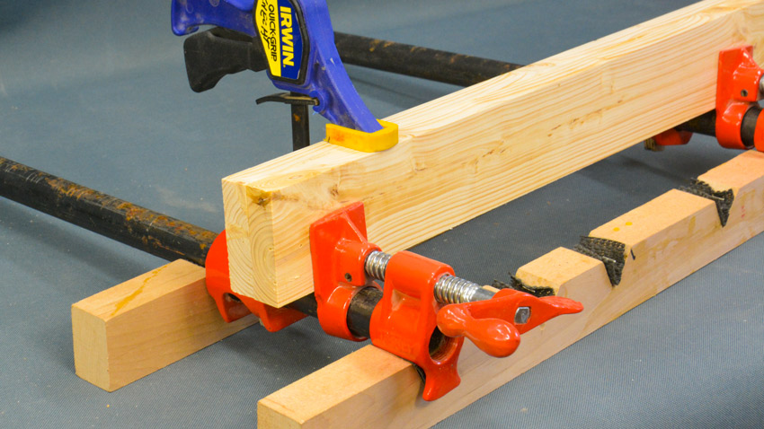 Clamps keep glue from slipping