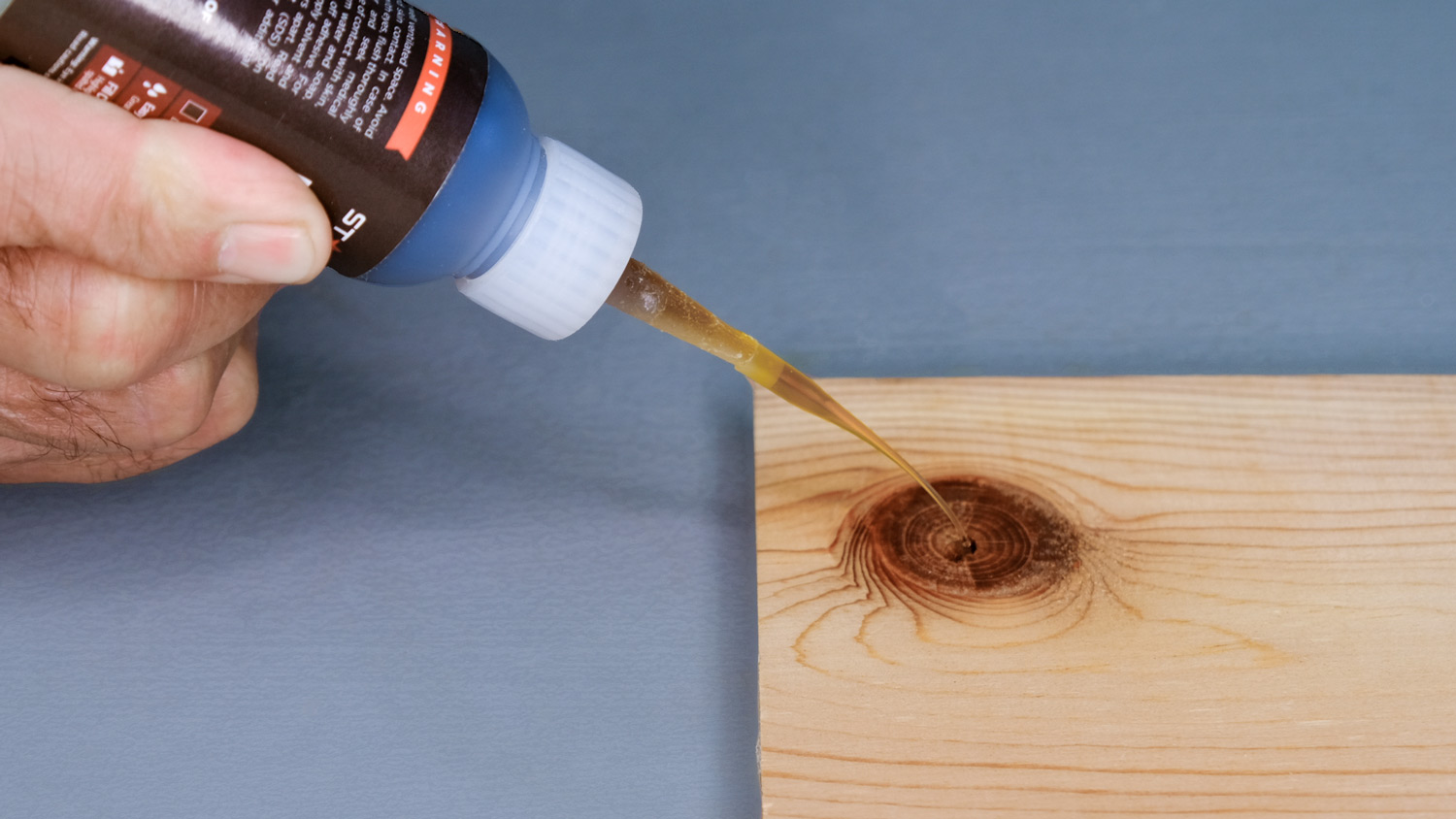 CA Glue for wood knots