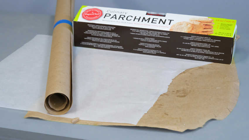 Parchment paper for wood glue.