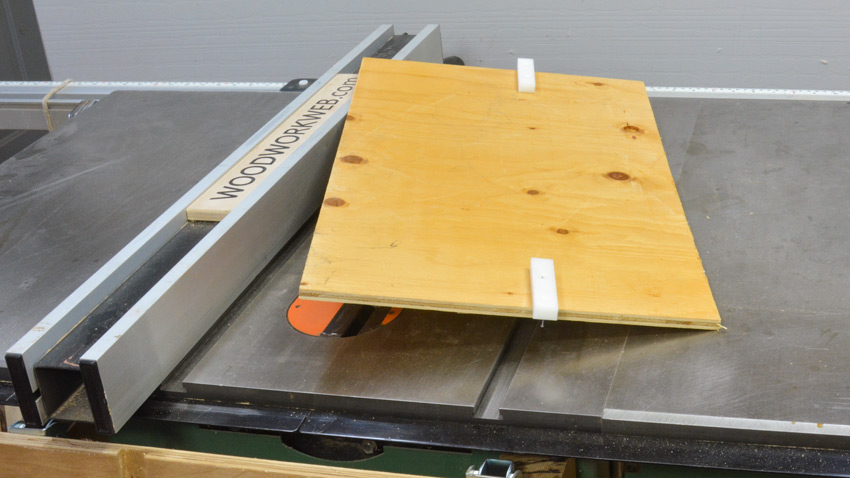 Plywood Table Saw Fence Alignment Jig Bottom