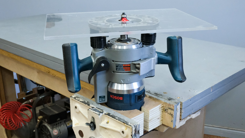 Wood Router Clamp in Vice