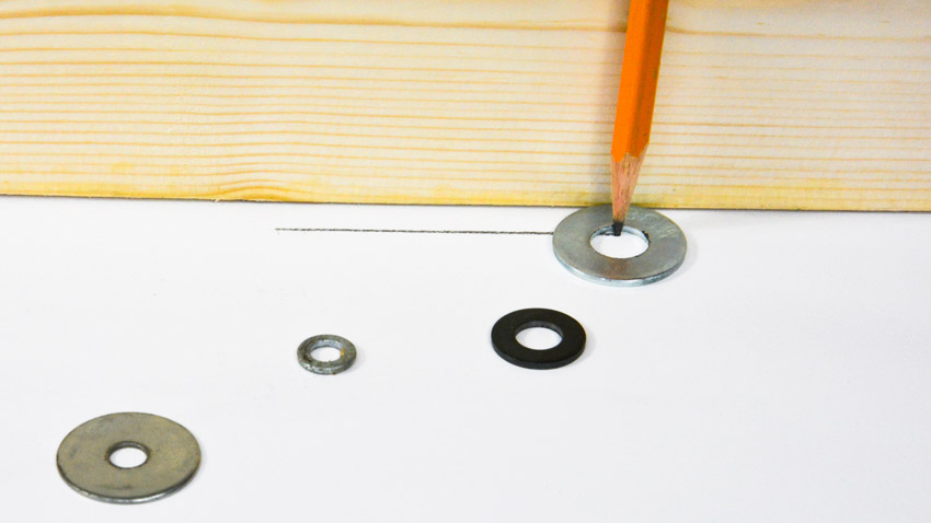 Scibribing Lines with Washers