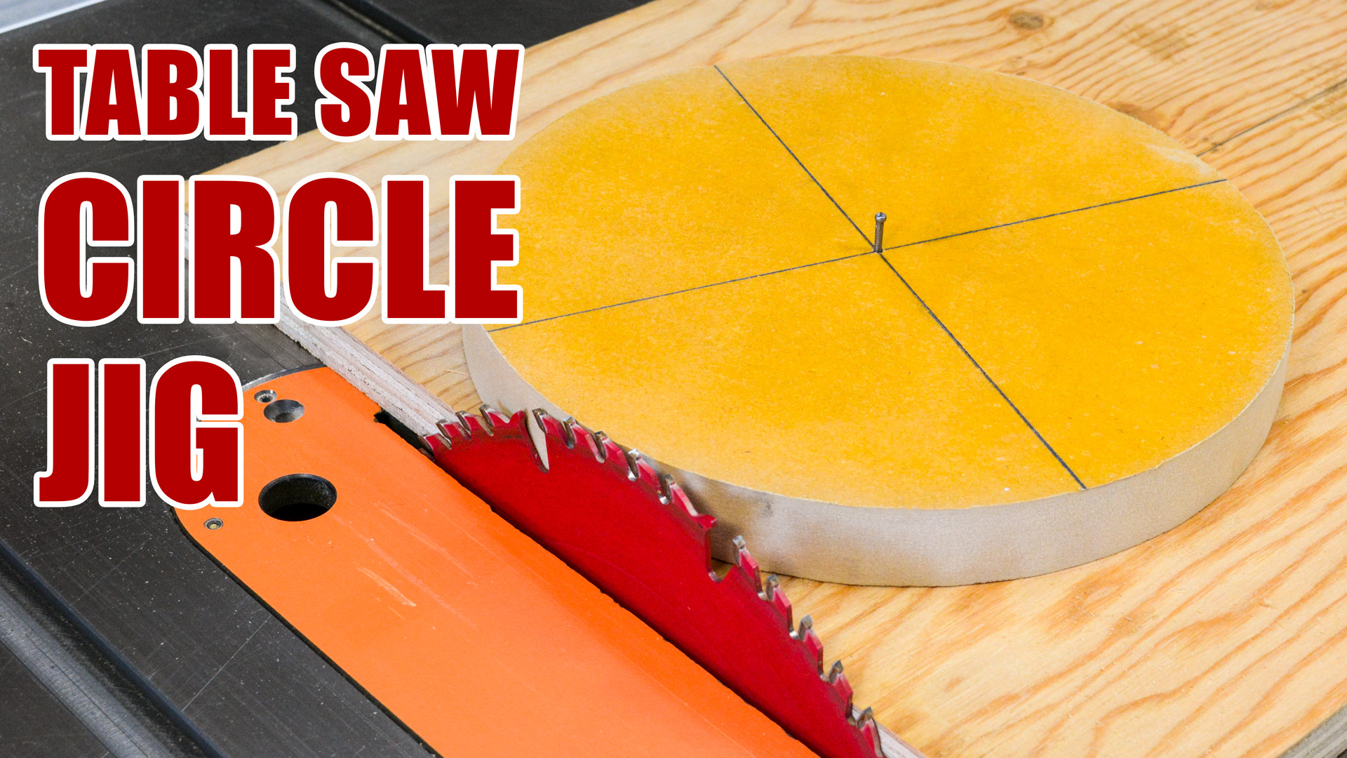 Table saw circle cutting jig