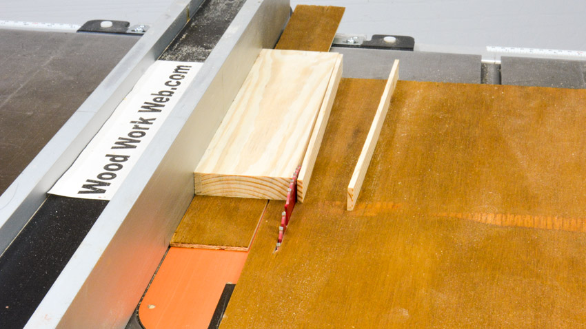 Cutting thin strips with a table saw