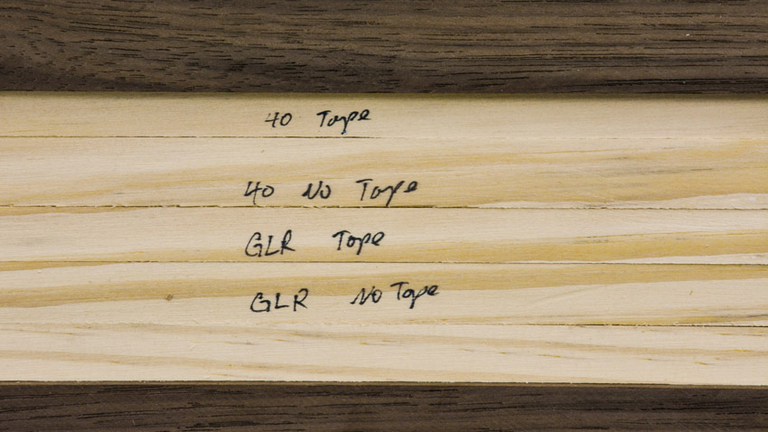Ripping Tape Test Pine