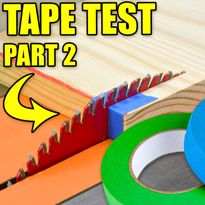 Table Saw Tape Tear-Out Test