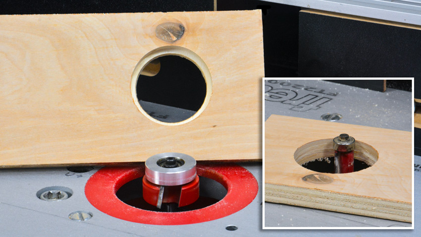 Router hole making