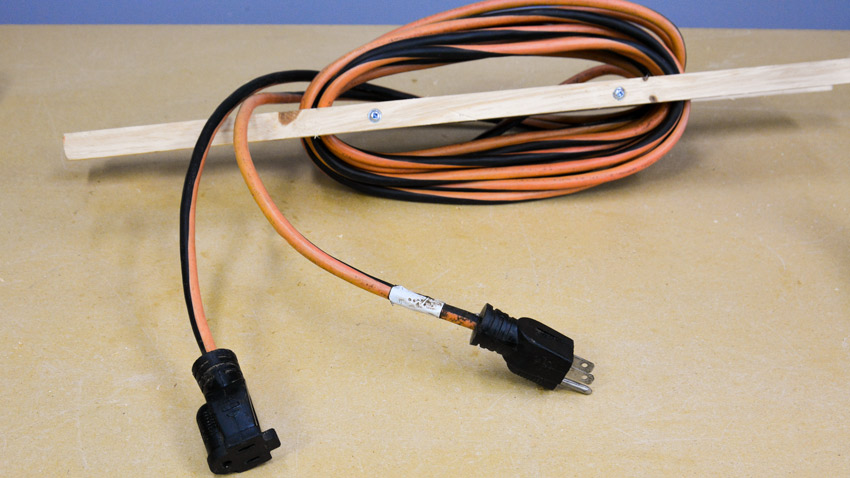 Extension cord storage