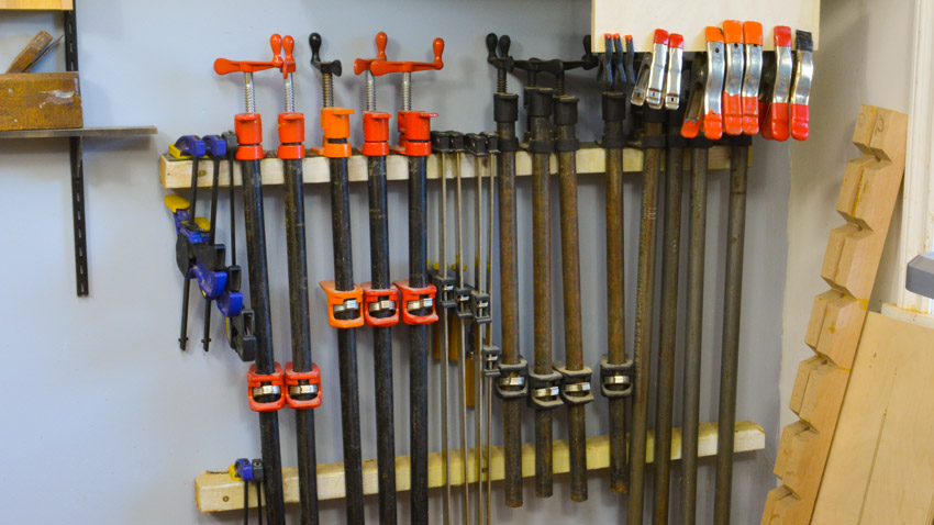 woodworking clamp rack