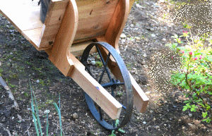 red cedar wheelbarrow