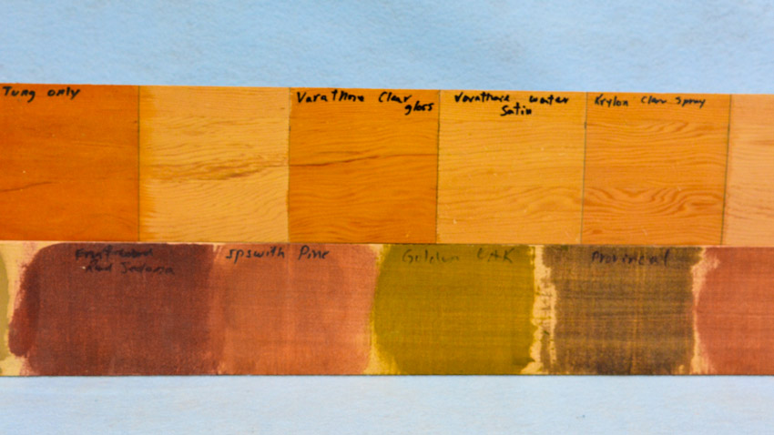 Wood fishing sample boards