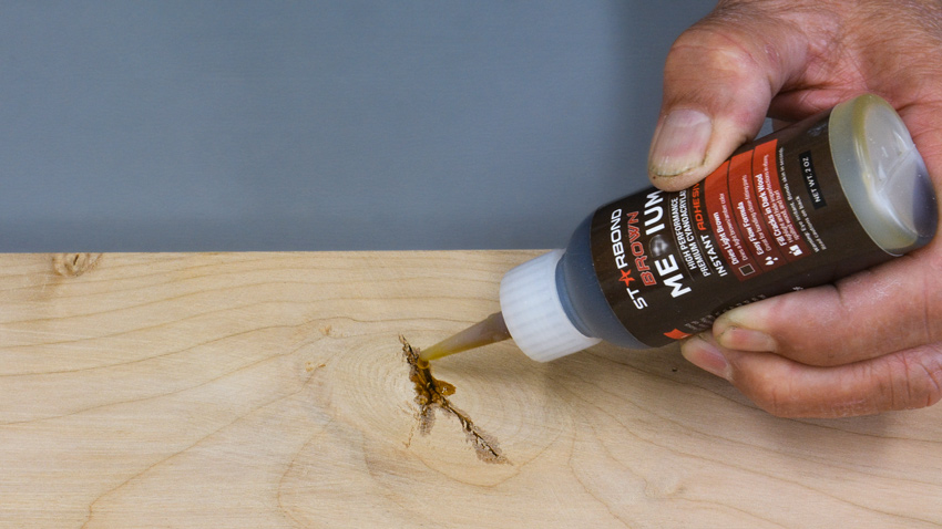 CA Glue Knot fill