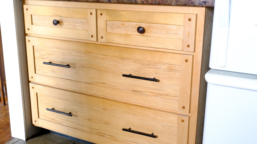 Spalted Wood Kitchen Cabinets