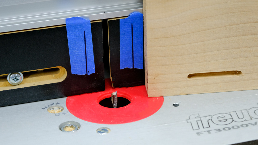Masking Tape router table guides