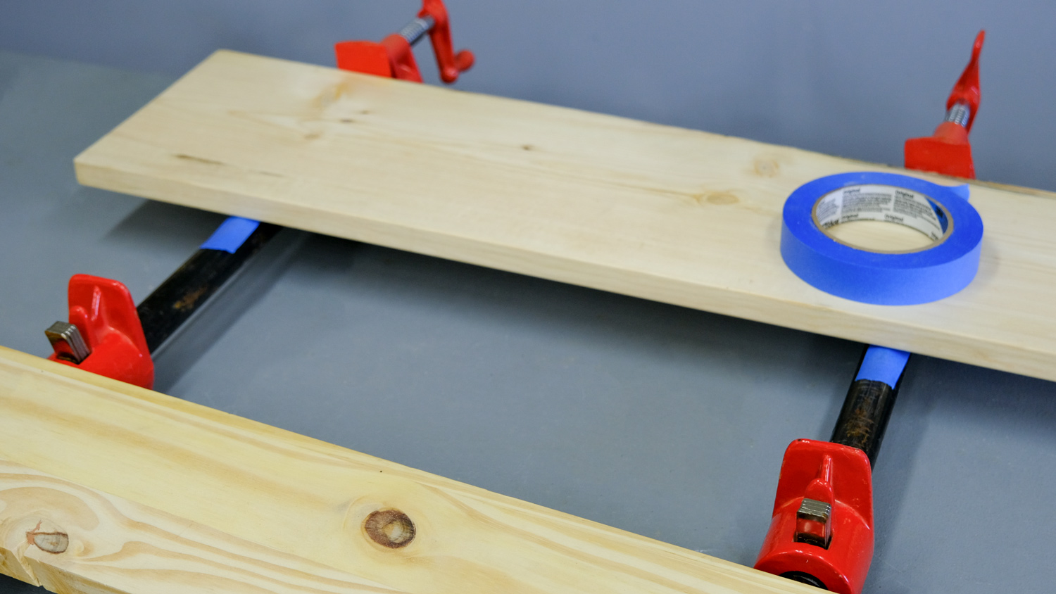 Masking Tape on Bar Clamps