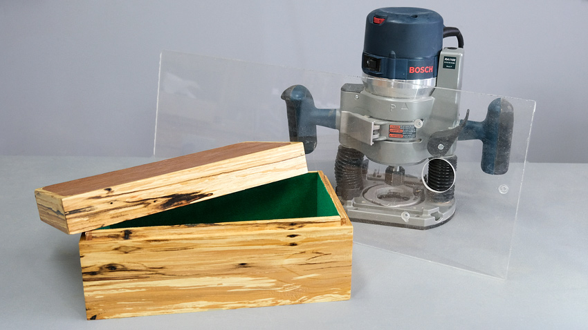 Spalted wood router box