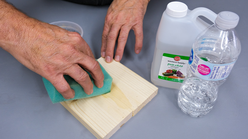 Vinegar removing glue 