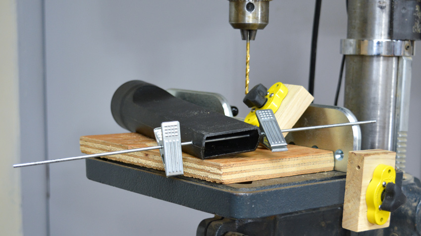 Woodworking dust collector clamp