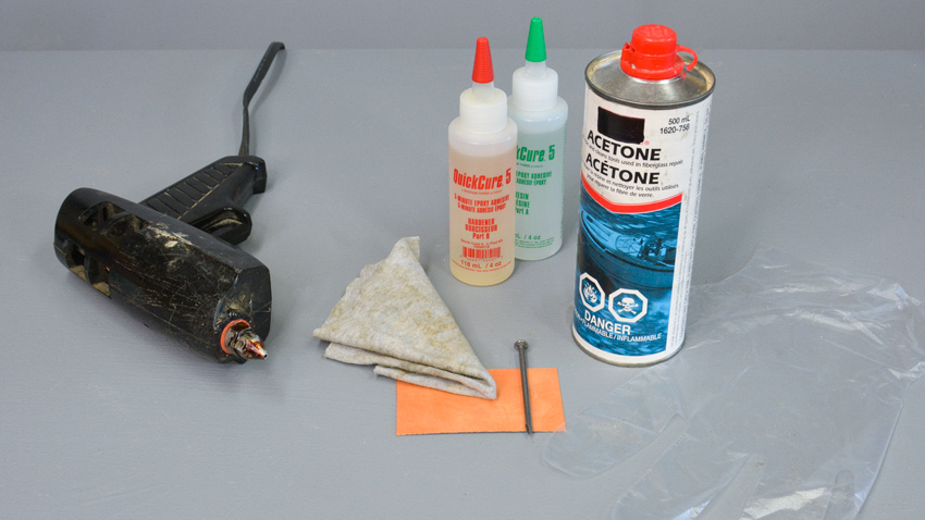 Acetone epoxy glue removal