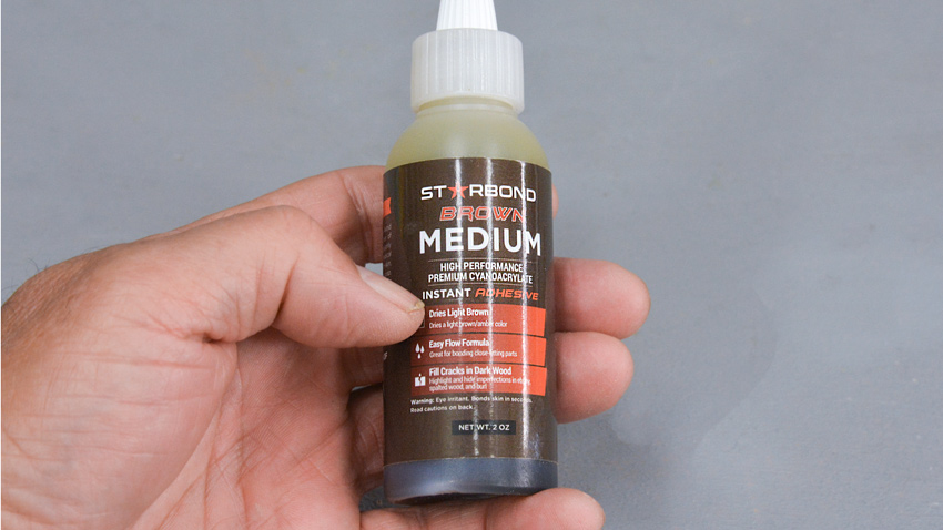 Dark CA Glue for wood