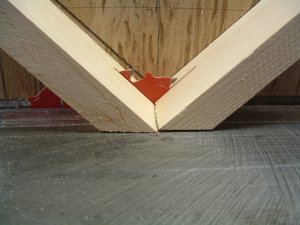 Spline going through table saw  blade